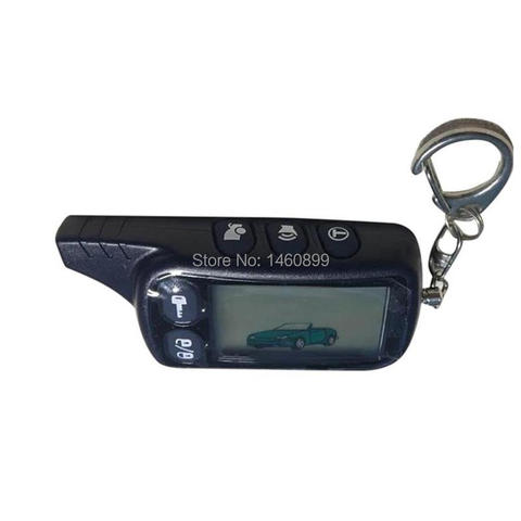 10pcs/lot 2-way TZ 9010 LCD Remote Control Key Fob Keychain for Russian Version Tz9010 two way car alarm system Tomahawk Tz-9010 ► Photo 1/3