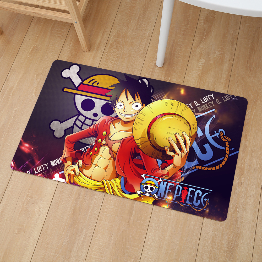 Anime Cartoon One Piece Monkey D Luffy Floor Door Mat Home Rug Carpet Anti-Slip 