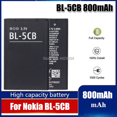 BL-5CB Battery For nokia 1000/1010/1100/1108/1110/1111/1112/1116/2730/1616/1800 Battery BL-5CB BL 5CB Battery SanErqi ► Photo 1/6