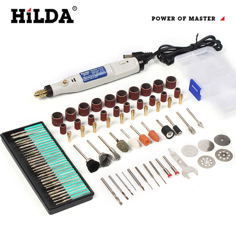 HILDA 18V Engraving Pen Mini Drill Rotary tool With Grinding Accessories Set Multifunction Mini Engraving Pen For Dremel tools ► Photo 1/6