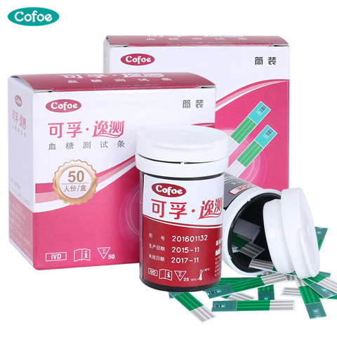 Cofoe Yice 50/100pcs Glucose Diabetic Test Strips+Lancets Needles Only for Cofoe Yice Blood Glucose Meter Without Device ► Photo 1/6