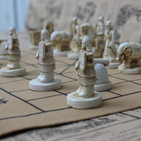 Vintage Chinese Terra Cotta Warriors Chess Game Collectibles Entertainment Gifts ► Photo 1/6