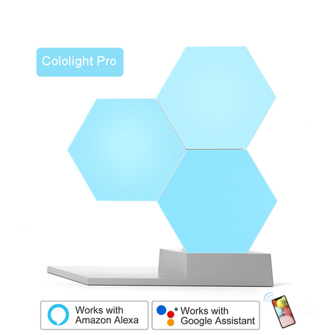 LifeSmart LED Quantum Light Smart Geometry Assembling DIY Lamp WiFi Work with Google Assistant Alexa Cololight APP Smart Control ► Photo 1/6