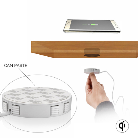Invisible Wireless Charger QI Desk Embeded Fast Charging for Pad Iphone 11 X Samsung Xiaomi Easy Installation Quick Charger ► Photo 1/6