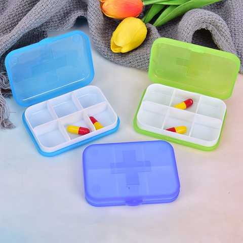 Portable Pill Cases Travel Dispen Storage Container Colorful Drug Dispenser Packing Container 2/4/6 Slot Moisture-proof Pill Box ► Photo 1/6