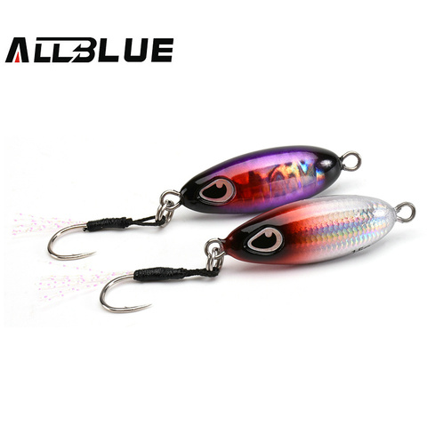 ALLBLUE Slow Drop 7G 10G 15G Micro Cast Metal Jig Shore Casting Jigging Spoon Saltwater Fishing Lure Artificial Bait Tackle isca ► Photo 1/6