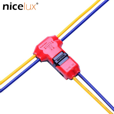 10pcs 2pin DC/AC 300V 10A Wire Connector 18-22AWG no welding scotch lock Quick Connector cable clamp Terminal Block ► Photo 1/6