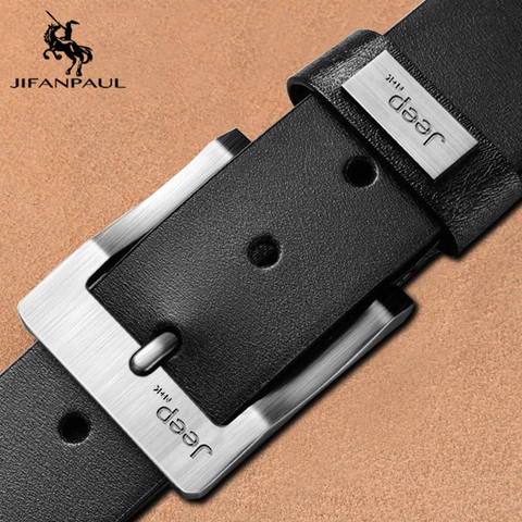 JIFANPA Cow Genuine Leather Luxury Strap Male Belts For New Fashion Classice Vintage Pin Buckle Men Belt High Quality Large size ► Photo 1/6