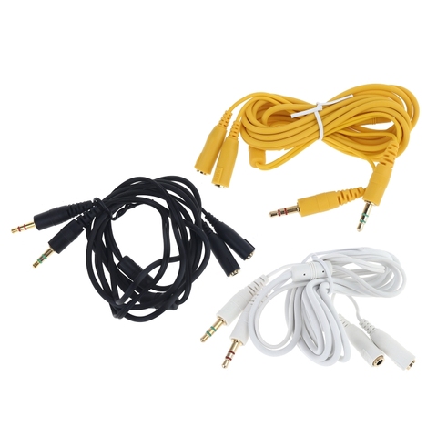 Extension Cable Headset Cord for Steelseries Siberia V2 Gaming Headphone 2m Length with 3.5 mm Headphone Splitter ► Photo 1/6