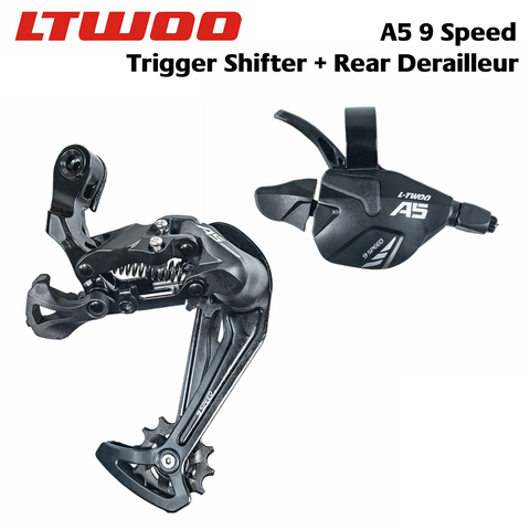 LTWOO A5 1x9 Speed Trigger Shifter + Rear Derailleurs, 9s for MTB Compatible with ALIVIO / ACERA ► Photo 1/6