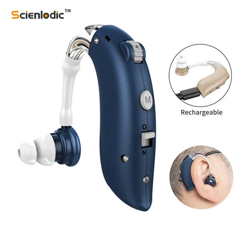 Mini Rechargeable Hearing Aid Digital BTE Hearing Aids Adjustable Tone Sound Amplifier Portable Deaf Elderly digital Hearing Aid ► Photo 1/6