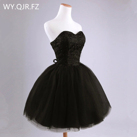 ASL70#Evening Dress Short Black Ball Gown Party Prom Dresses Ball Gown Girls Ballet Birthday Cocktail dress graduation gown ► Photo 1/3