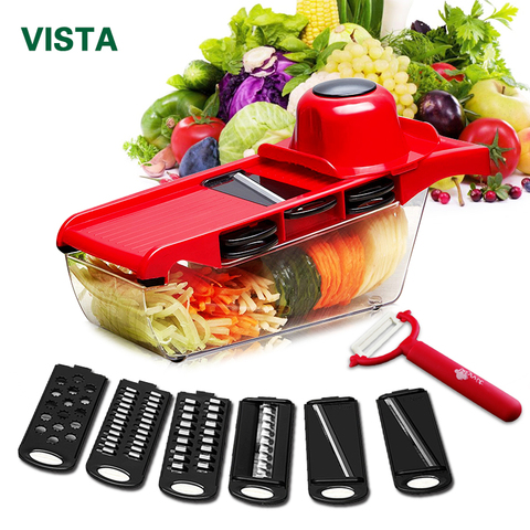 Myvit Vegetable Cutter with Steel Blade Mandoline Slicer Potato Peeler Carrot Cheese Grater vegetable slicer Kitchen Accessories ► Photo 1/6