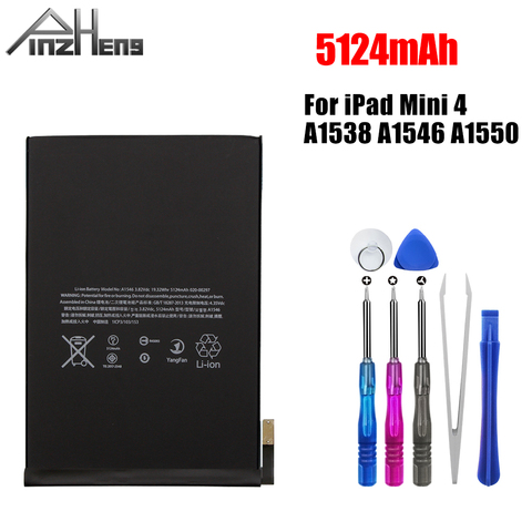 PINZHENG 5124mAh Tablet Battery For Apple iPad Mini 4 Mini4 Replacement Bateria A1538 A1546 A1550 High Capacity Tablet Batteries ► Photo 1/6