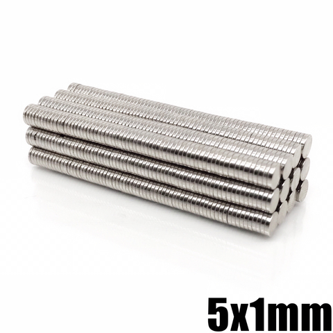 100/200/500/1000Pcs 5x1 Super Powerful Strong Bulk Round NdFeB Neodymium Disc Magnets Dia N35 Rare Earth Magnet 5*1 ► Photo 1/6