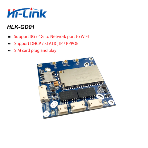 Free ship 4G to WiFi 4g to network cable HLK-GD01 4G router module development board/kits with EC25 series inplug 3G/4g card ► Photo 1/6
