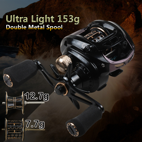 GBC200 155g UltraLight BFS Baitcasting Fishing Reel Left Right Hand Double Metal Spool Fishing Bait Casting Reel for UL Fishing ► Photo 1/6