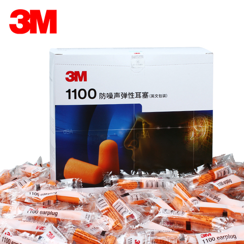 3M 1100 Bullet Type Foam Earplugs Anti-noise Abatement Sleeping Ear plug Orange ► Photo 1/6