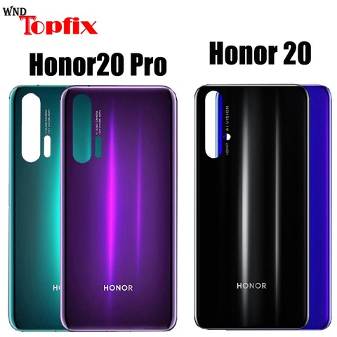 Back Glass For Huawei Honor 20 Pro Battery Cover Rear Panel Door Housing Case + Glue Honor 20 Battery Cover Honor20 Pro Housing ► Photo 1/6