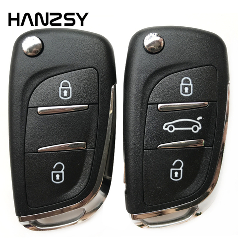 2/3 Button Folding Flip key Case For PEUGEOT 407 406 207 107 607 CITROEN C5 C3 C4 Replaceable Car key Fob Cover HU83/VA2 blade ► Photo 1/6