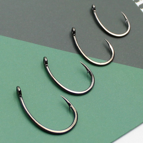 20pcs Carp Fishing Hooks Black NicKel Coating Fishhook For Carp Feeder Fishing Accessories Krank Shank Hook Carp Fishing Tackle ► Photo 1/6