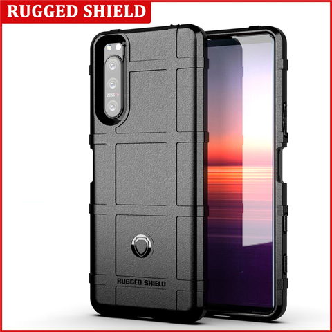 Rugged Shiled Shockproof Case For Sony Xperia 5 II 10 1 III XA4 XA3 Ultra XZ5 XZ4 Compact Soft TPU Silicone Back Cover Fundas ► Photo 1/6