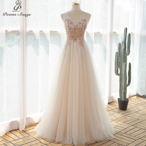 Sexy Elegant light color Evening dress 2022 prom dresses evening gowns vestidos de fiesta robe de soirée de mariage ► Photo 1/6