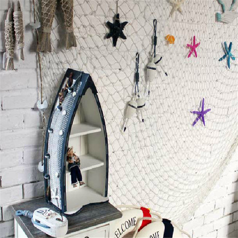 HOT Home The Mediterranean Sea style Wall Stickers big fishing net decoration home decoration wall hangings IC673216 ► Photo 1/6