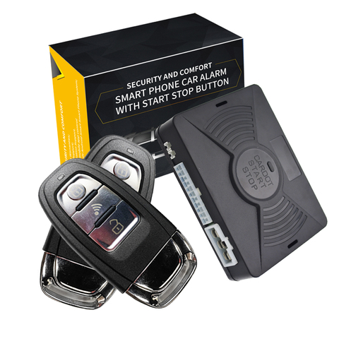 Cardot Best Passive Keyless Entry System Push Button Start Stop Remote Engine Start Smart Car Alarm ► Photo 1/6