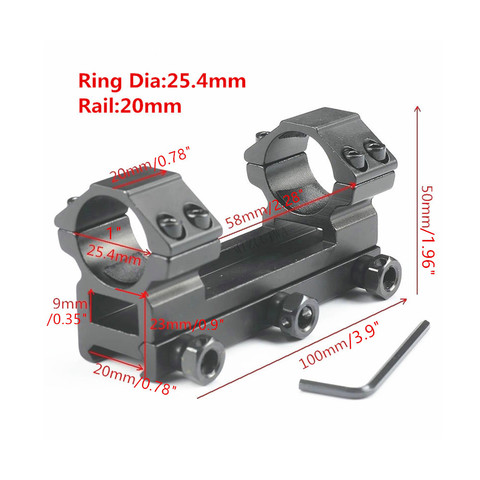 MIZUGIWA Heavy Duty Scope Mount 25.4mm 1