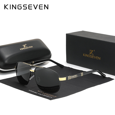 KINGSEVEN 2022 NEW Fashion Men's Sunglasses Polarized UV400 Protection Driving Sun Glasses Male Oculos de sol N7621 ► Photo 1/6