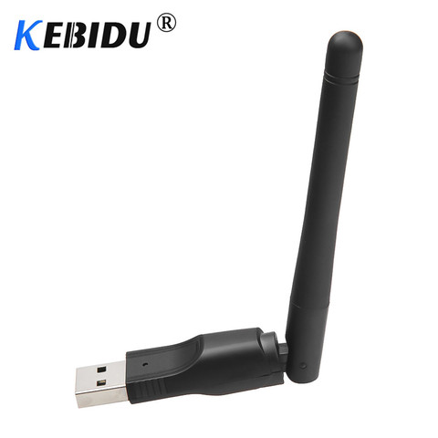 Kebidu USB 2.0 150Mbps WiFi Wireless Network Card 2.4GHz Adapter with Antenna LAN Dongle Chipset Ralink MT-7601 for Laptop PC TV ► Photo 1/6