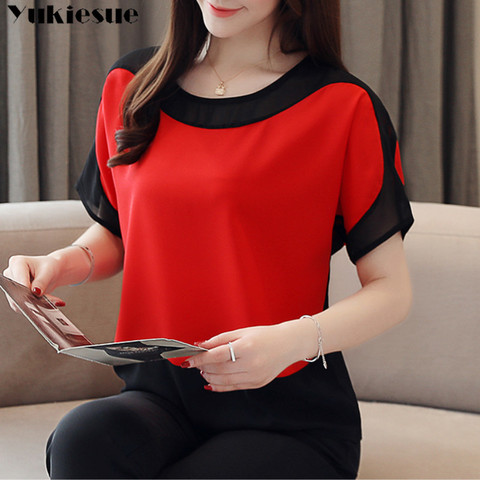 women's summer blouses 2022 Batwing Sleeve blouse women plus size chiffon blouse women shirts blusas womens tops and blouses ► Photo 1/6