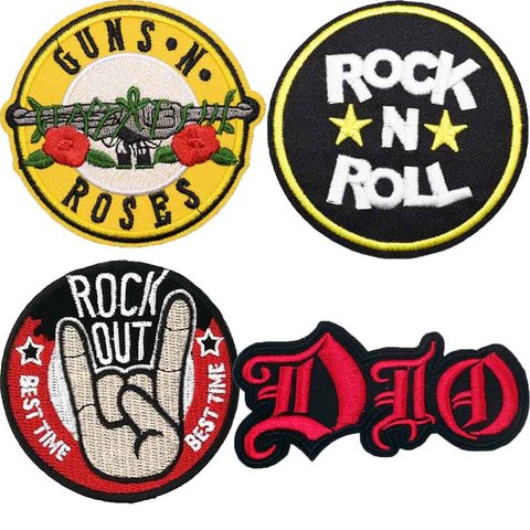 Rock N Roll Music Rock Out Michael Jackson Prince Iron On Embroidered Clothes  Patches For Clothing Music Band - Price history & Review, AliExpress  Seller - baby lover