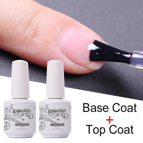 No Wipe Top Coat Base Coat Primer UV Gel Nail Art Tips Manicure Gel Nail Polish Color Gel Polish esmalte semi permanente ► Photo 1/6