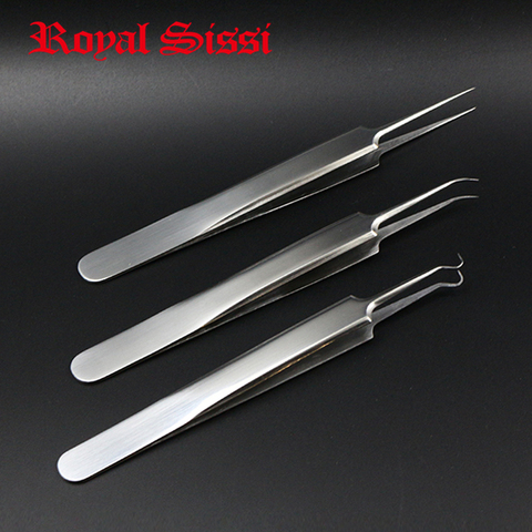 3pcs/set high quality fly tying tweezers with super slim tip anti-static curved& straight assorted forceps fly tying tools kit ► Photo 1/6