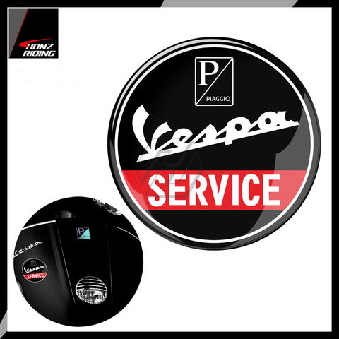 For Vespa Service Sprint GTS GTV LX PX GS SS 50 125 150 200 300 300ie 3D Resin Motorcycle Sticker ► Photo 1/5
