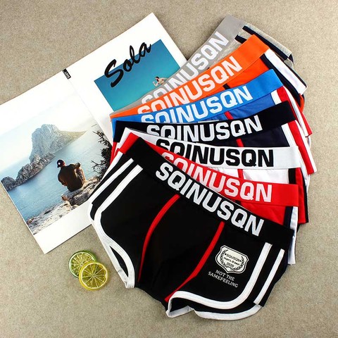 4 pcs/lot Men Underwear Comfortable boxer cotton Cuecas Boxers Mens boxer shorts Underwear U convex  Man breathable underpant ► Photo 1/6