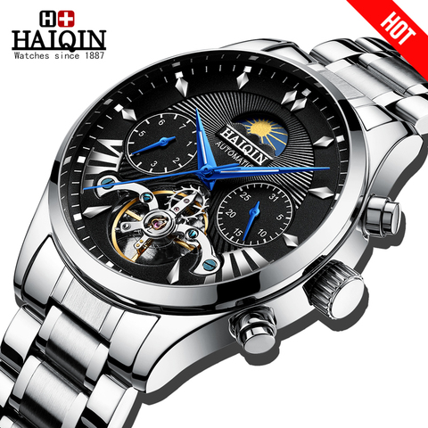 HAIQIN men's/mens watches top brand luxury automatic/mechanical/luxury watch men sport wristwatch mens reloj hombre tourbillon ► Photo 1/6
