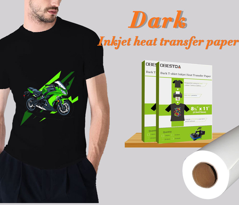 A4 dark light T-shirt Heat transfer paper for cotton fabric use inkjet printer ,iron on transfer paper for clothing ► Photo 1/5