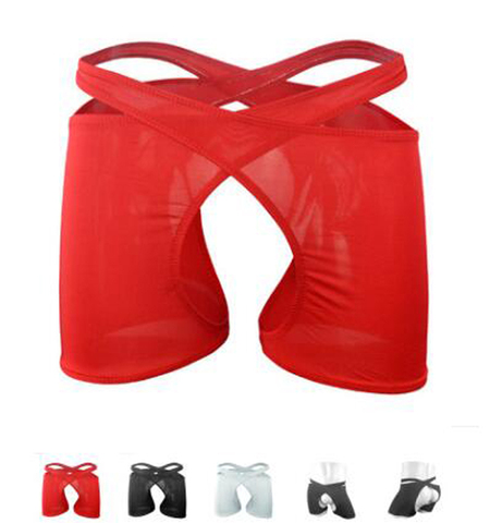 Men's Low-Waist Sexy Transparent Buttocks Boxers Male Jockstraps Panties Underwear ZJH333 ► Photo 1/6