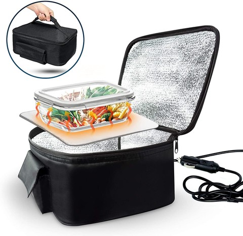 Portable Food Warmer Bag ,12V Personal Car Electric Lunch Warmer Food Cooking Reheating Lunch Bag for Work Druck/Picnic/Camping ► Photo 1/1