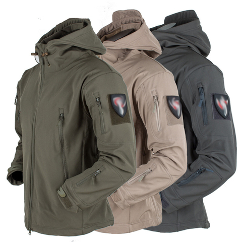 Men Winter Tactical Jacket Fleece Army Jacket Military Shark Skin Windbreaker Jackets Soft Shell Warm Waterproof Windproof Coat ► Photo 1/6