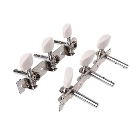 Set of 2pcs Classical Silver Guitar Tuner Tuning Machine Heads Keys Pegs New Guitar Part Accessories ► Photo 1/6