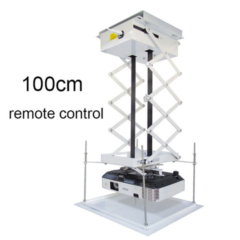 1M Motorized Scissor Projector Lift Projector Bracket Ceiling Projector Lift with Remote Control For Cinema/Church Hall/School ► Photo 1/6