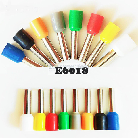 E6018 Insulating Crimp Terminal wire Connector 50PCS/Bag Tube Insulated cord end terminals 6.0mm2 Cable Connector wire terminals ► Photo 1/5