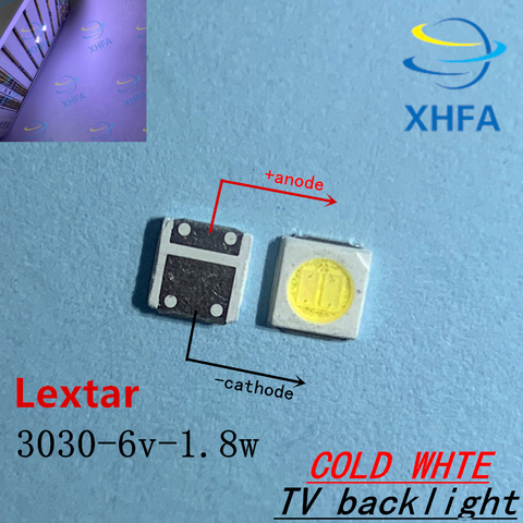 100pcs Lextar LED Backlight High Power LED 1.8W 3030 6V Cool white 150-187LM PT30W45 V1 TV Application ► Photo 1/6