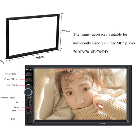 Plastic frame for Universal 2 Din HD 7 