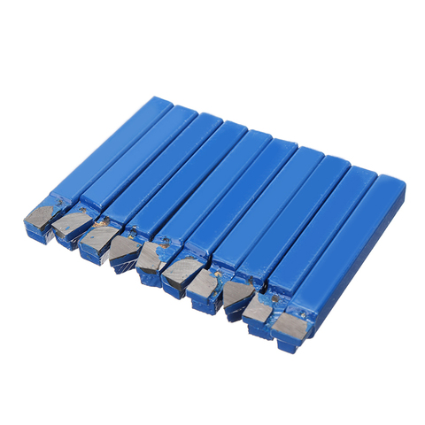 10pcs Blue Carbide Lathe Cutter Tool Bit 1/4