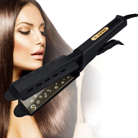 Hair Straightener Four-gear temperature adjustment Ceramic Tourmaline Ionic Flat Iron Hair Straightener For Women Widen panel ► Photo 1/6